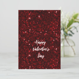 Luxury Red Glitter Happy Valentine's Day Special  Feestdagenkaart