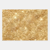 Luxury Red, Green en Gold Shimmer kerst Inpakpapier Vel (Voorkant 3)