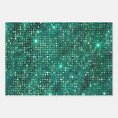 Luxury Red, Green en Gold Shimmer kerst Inpakpapier Vel (Voorkant 2)