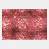 Luxury Red, Green en Gold Shimmer kerst Inpakpapier Vel (Voorkant)