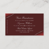 Luxury Red met Silver Decor Diamonds en Logo Visitekaartje (Achterkant)