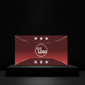 Luxury Red met Silver Decor Diamonds en Logo Visitekaartje