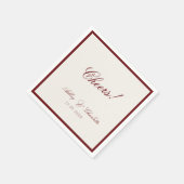 Luxury Red Old Money Wedding Napkins Servet (Hoek)