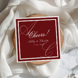 Luxury Red Old Money Wedding Napkins Servet