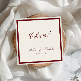 Luxury Red Old Money Wedding Napkins Servet