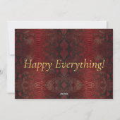 Luxury Red Python Print Frame Photo Feestdagenkaart (Achterkant)