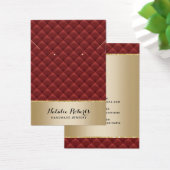 Luxury Red Quilted Gold Jewelry Waring Display Visitekaartje (Bureau)