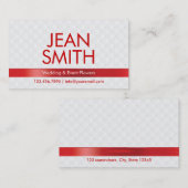 Luxury Red Ribbon Florist Visitekaartje (Voorkant / Achterkant)