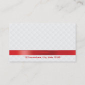 Luxury Red Ribbon Florist Visitekaartje (Achterkant)