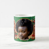 Luxury Red Velvet Gold Christmas Letter B Koffiemok (Center)