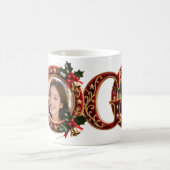 Luxury Red Velvet Gold Christmas Letter G Koffiemok (Center)