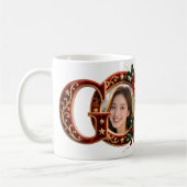Luxury Red Velvet Gold Christmas Letter G Koffiemok (Links)