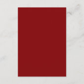 Luxury Retro Burgundy Wedding Details Qr Code Informatiekaartje (Achterkant)