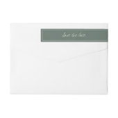 Luxury Return Address Label-Wedding, Personal (Achterkant)