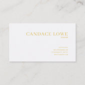 Luxury Romantic Blush Floral Peony and Gold Frame Visitekaartje (Achterkant)