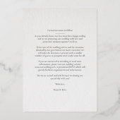 Luxury Romantic Botanical Floral Lavender Heart Folie Uitnodiging (Achterkant)