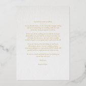 Luxury Romantic Botanical Floral Pink Shades Heart Folie Uitnodiging (Achterkant)