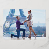 Luxury Romantic Flourish Calligraphy Wedding Gold Folie Uitnodiging (Achterkant)