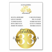Luxury Romantic Flourish Calligraphy Wedding Gold Kaart (Achterkant)