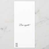 Luxury Romantic Flourish Calligraphy Wedding Gold Menu (Achterkant)