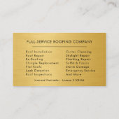 Luxury Roofing Roofer Company Business Card Visitekaartje (Achterkant)