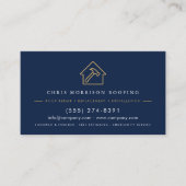 Luxury Roofing Roofer Company Business Card Visitekaartje (Voorkant)