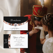 Luxury Roos Gold Black en White Initialen Diamonds Visitekaartje
