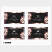 Luxury Roos Gold Black Floral Product Labels Logo (Vel)