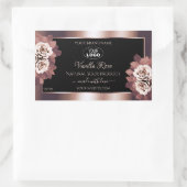 Luxury Roos Gold Black Floral Product Labels Logo (Tas)