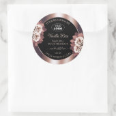 Luxury Roos Gold Black Floral Product Labels Logo (Tas)
