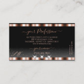 Luxury Roos Gold Black Sparging Diamonds Initialen Visitekaartje (Achterkant)