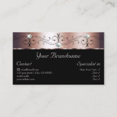 Luxury Roos Gold Black Squiggings Jewels met foto Visitekaartje (Achterkant)