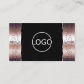 Luxury Roos Gold Black Squiggins Jewels Logo Foto Visitekaartje (Voorkant)