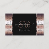 Luxury Roos Gold Black Squiggins Jewels Monogram Visitekaartje (Voorkant)