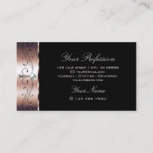 Luxury Roos Gold Black Squiggins Jewels Ornamental Visitekaartje (Achterkant)