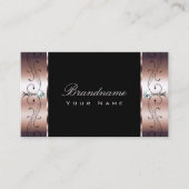 Luxury Roos Gold Black Squiggins Jewels Ornamental Visitekaartje (Voorkant)