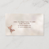 Luxury Roos Gold Butterfly op parelmoeder Visitekaartje (Achterkant)