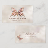 Luxury Roos Gold Butterfly op parelmoeder Visitekaartje (Voorkant / Achterkant)