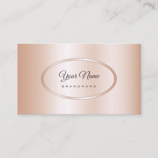 Luxury Roos Gold Effect Professional en Trendy Visitekaartje (Voorkant)