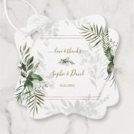 Luxury Roos Gold Geometric Greenery Wedding Bedankjes Labels