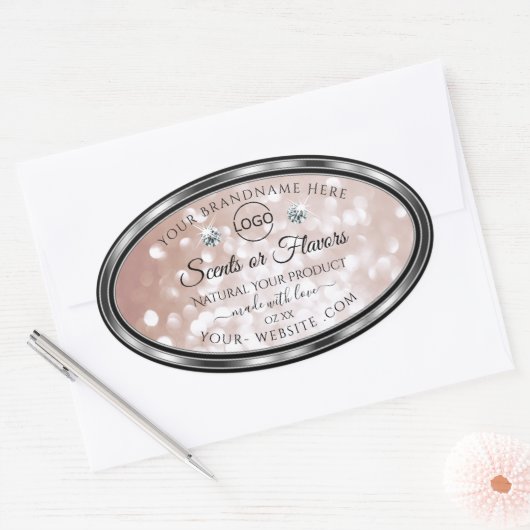 Luxury Roos Gold Shimmer Product Label Juwelen Log (Envelop)