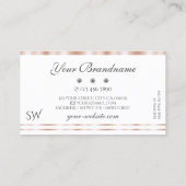 Luxury Roos Gold White Sparking Jewels Initialen Visitekaartje (Achterkant)
