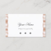 Luxury Roos Gold White Sparking Jewels Stylish Visitekaartje (Voorkant)
