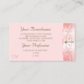 Luxury Roos Roze  Mongsmakreel Visitekaartje (Achterkant)