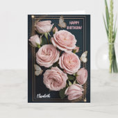 Luxury Rose Birthday  Kaart (Voorkant)