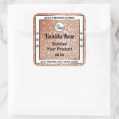 Luxury Rose Glitter Stars Product Labels Logo (Tas)
