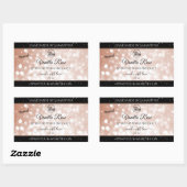 Luxury Rose Glitter Stars Product Labels Logo (Vel)