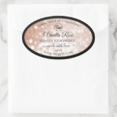 Luxury Rose Glitter Stars Product Labels Logo (Tas)