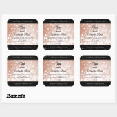 Luxury Rose Glitter Stars Product Labels Logo (Vel)