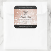 Luxury Rose Glitter Stars Product Labels Logo (Tas)